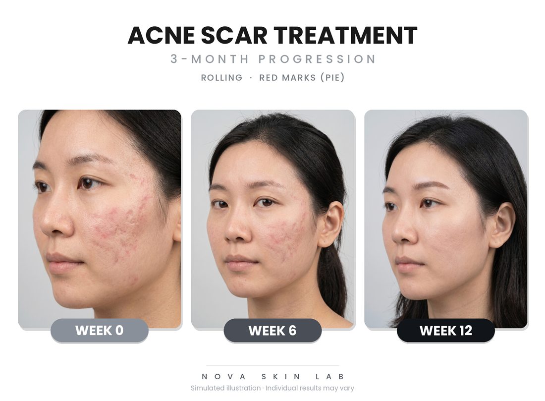 Acne treatment plan, East Asian skin tone