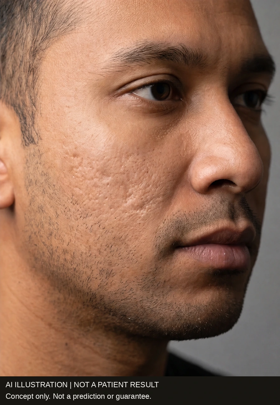 Softer scar edges with residual texture